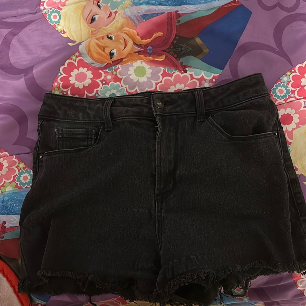 black shorts